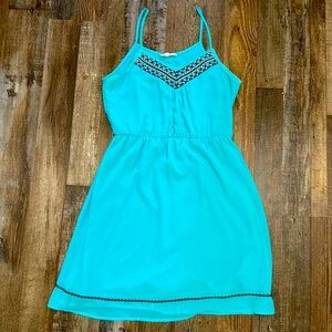 Women’s Turquoise and Blue Embroidered Dress Size Large